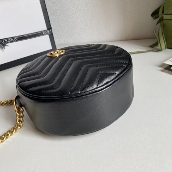 GUCCI MARMONT MINI ROUND SHOULDER BAG BLACK 550154-0OLET-1000 - Image 7
