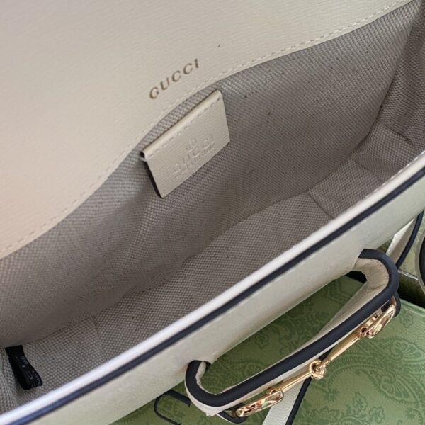 GUCCI HORSEBIT 1955 MINI BAG IN WHITE 658574 18YSG 9068 - Image 4