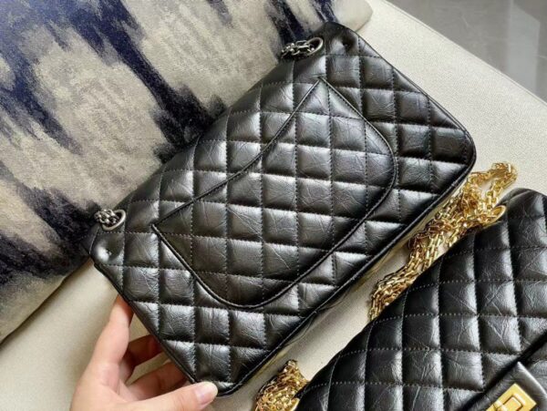 CHANEL WOMEN'S LARGE 2.55 SILVER HARDWARE HANDBAG - Image 3