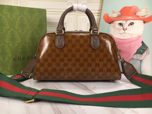 GUCCI x ADIDAS MINI DUFFLE BAG BROWN 31.5CM 702397 UVSFT 7268 - Image 2