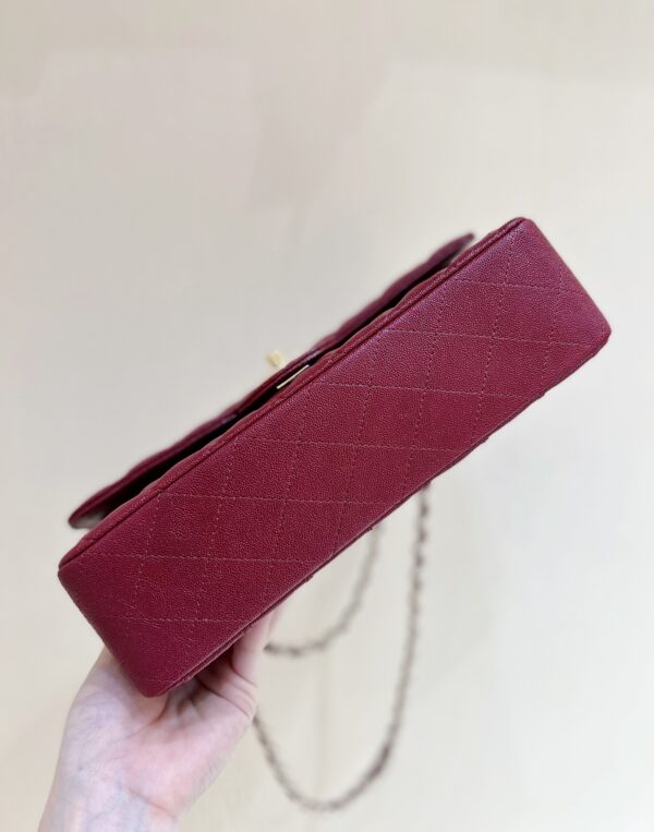 CHANEL SAC CLASSIQUE DARK RED 25CM - Image 3