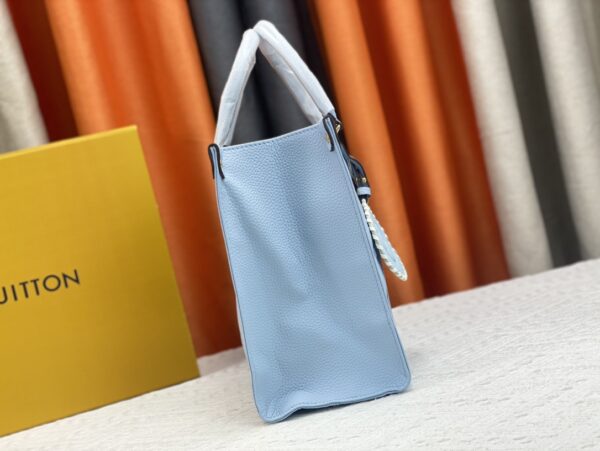 LOUIS VUITTON ON THE GO MM MONOGRAM EMPREINTE LEATHER LIGHT BLUE M45718 - Image 3