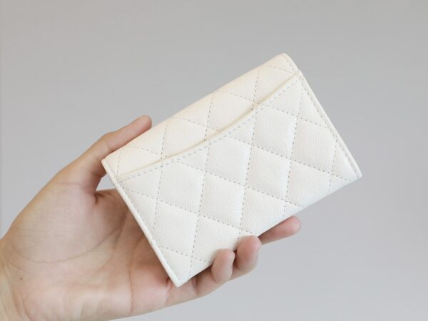CHANEL CLASSIC CARD HOLDER WALLET WHITE AP0214 - Image 8
