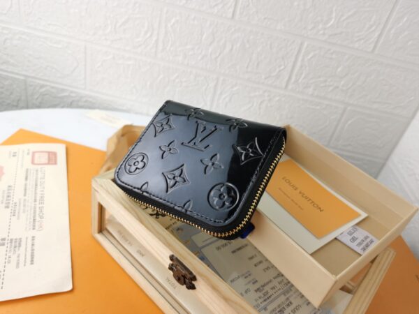 LOUIS VUITTON VERNI ZIPPY COIN BLACK WALLET 11CM M61231 - Image 2