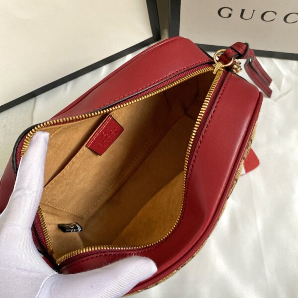 GUCCI MARMONT SMALL SHOULDER BAG RED BEIGE 24CM - Image 6