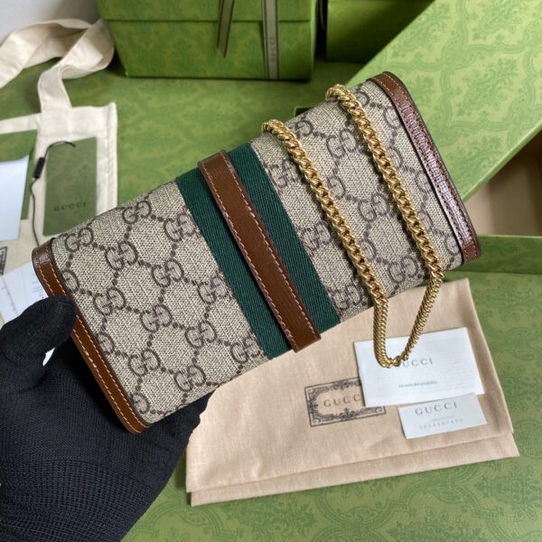 GUCCI JACKIE 1961 CHAIN WALLET BROWN 652681 HUHHG 8565 - Image 7
