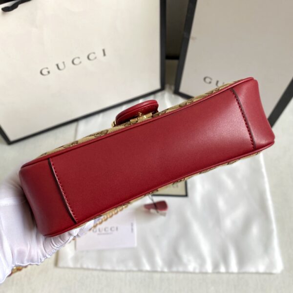 GUCCI GG MARMONT SHOULDER BAG RED 26CM 446744 HVKEG 8561 - Image 5