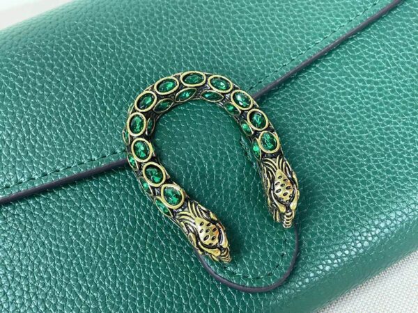 GUCCI WOMEN'S DIONYSUS GG SUPREME CHAIN BAG GREEN 20CM 401231 CAOGX 3120 - Image 4