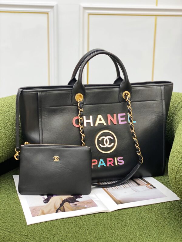 CHANEL LARGE SHOPPING BAG BLACK A66941 - Image 8