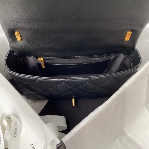 CHANEL LARGE FLAP BAG BLACK AS3215 - Image 3