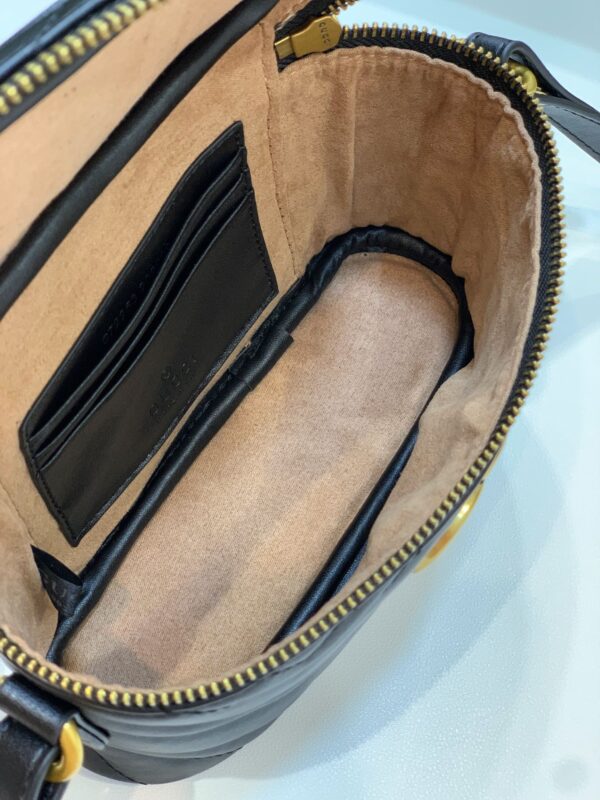 GUCCI GG MARMONT MINI TOP HANDLE BAG BLACK 19CM 699515 DTDHT 1000 - Image 8