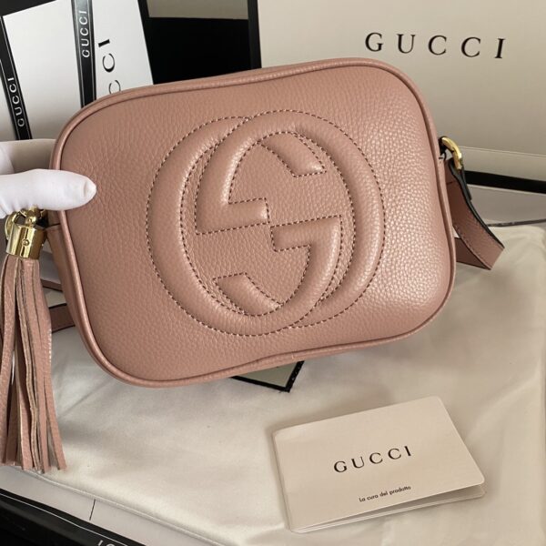 GUCCI SOHO SMALL LEATHER DISCO BAG PINK 308364 A7M0G - Image 7