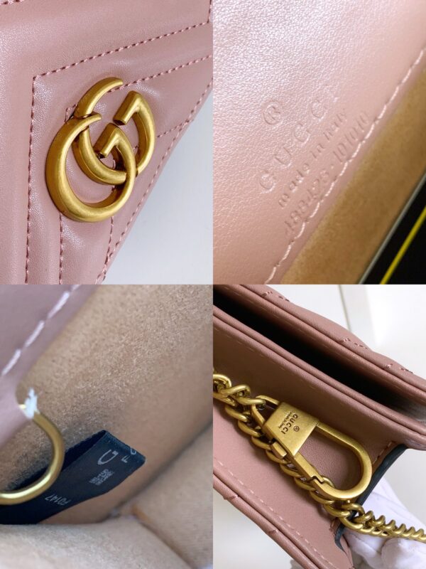 GUCCI WOMEN'S GG MARMONT MINI BAG ROSE 18CM - Image 3