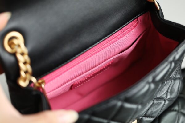 CHANEL MINI FLAP BAG BLACK 17CM - Image 2