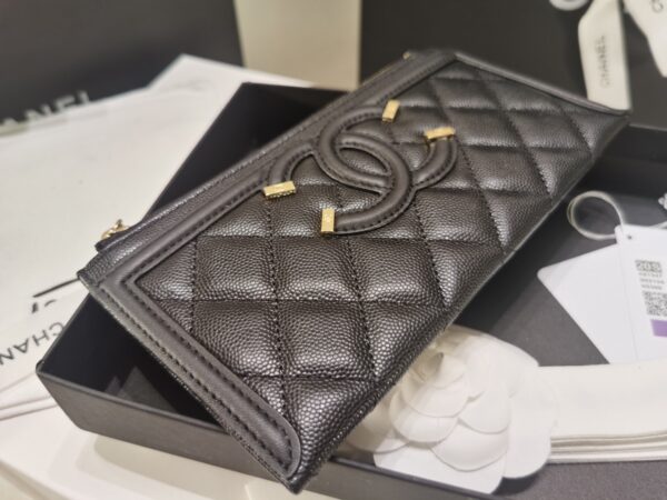 CHANEL SMALL POUCH 19CM BLACK A81942 - Image 6