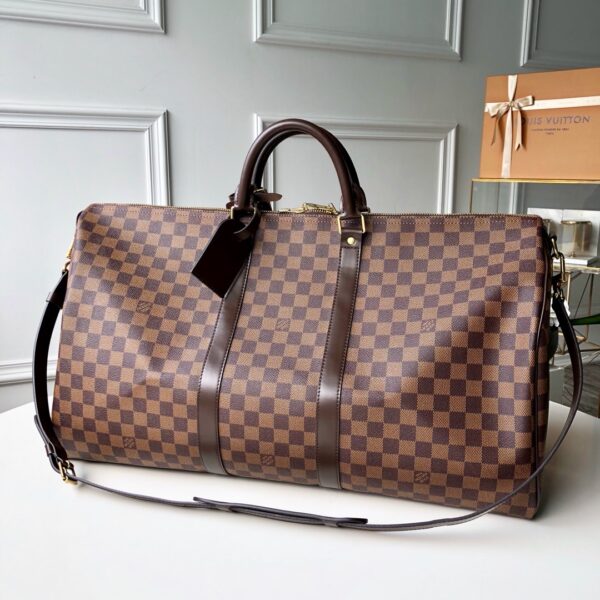LOUIS VUITTON KEEPALL BANDOULIÈRE 55 DAMIER EBENE N41414 - Image 2