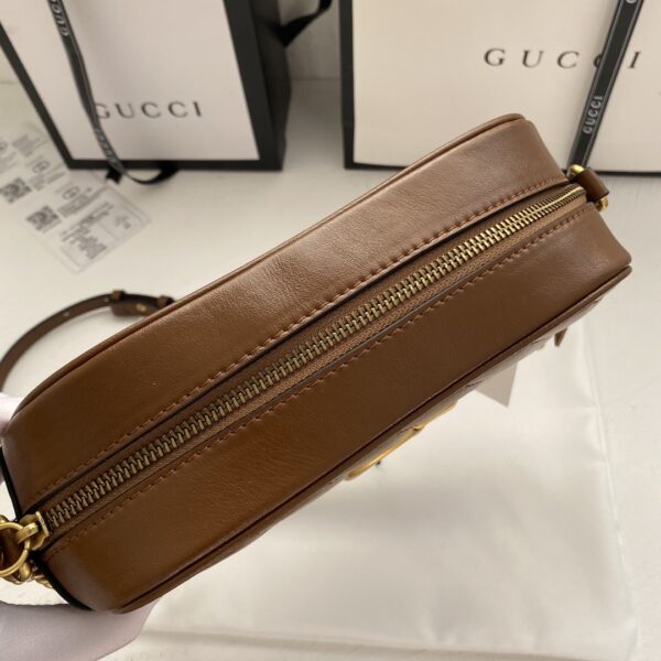 GUCCI MARMONT SMALL MATELASSÉ SHOULDER BAG BROWN 447632 0OLFT 2535 - Image 9
