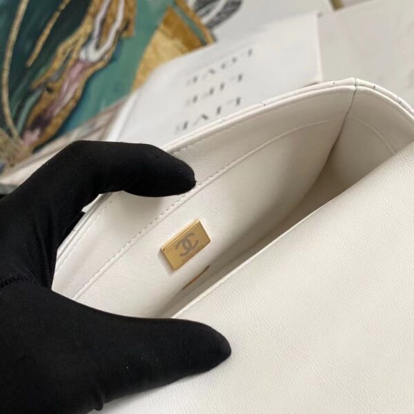 CHANEL MINI FLAP BAG WHITE AS3113 - Image 4