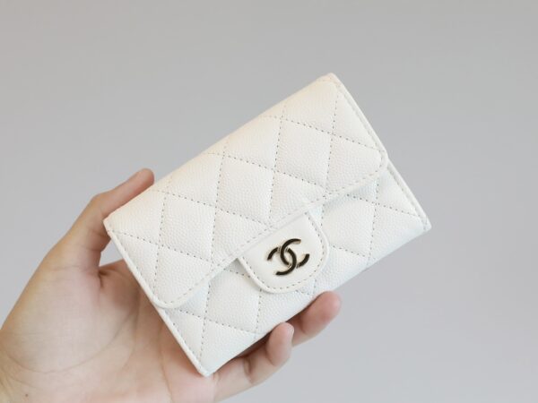 CHANEL CLASSIC CARD HOLDER WALLET WHITE AP0214 - Image 7