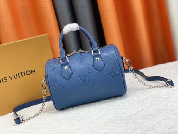 LOUIS VUITTON LV SPEEDY BANDOULIERE 20 HANDBAG NAVY BLUE M58958 - Image 10
