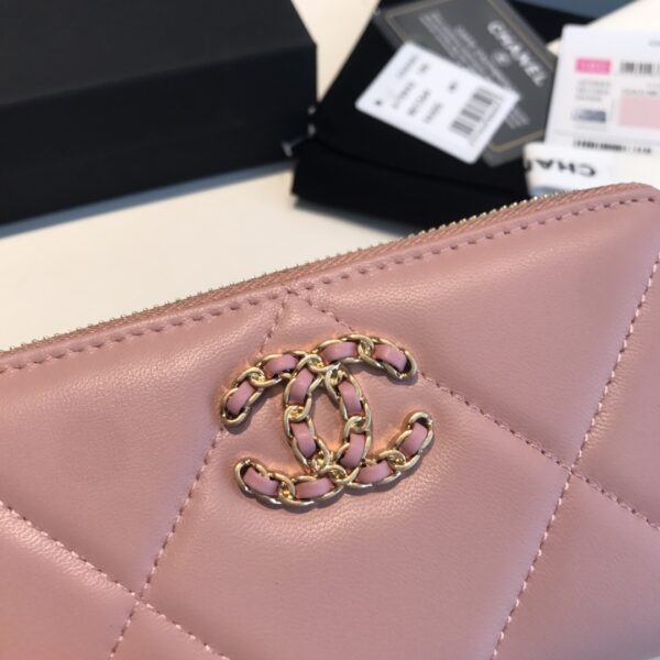 CHANEL CC LOGO WALLET LIGHT PINK 16.5CM - Image 3