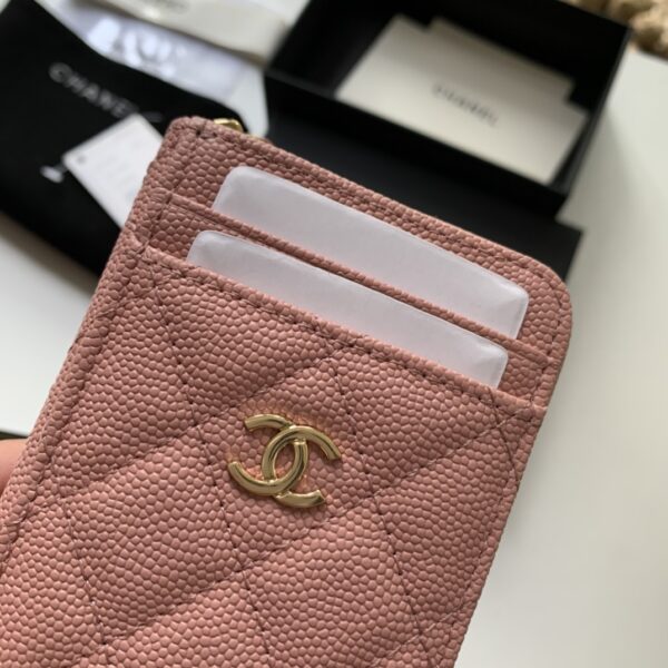 CHANEL ZIPPED COIN PURSE PINK AP1650 - Image 6