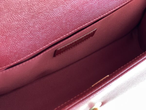 CHANEL MEDIUM BOY CAVIAR HANDBAGS RED 25CM - Image 9