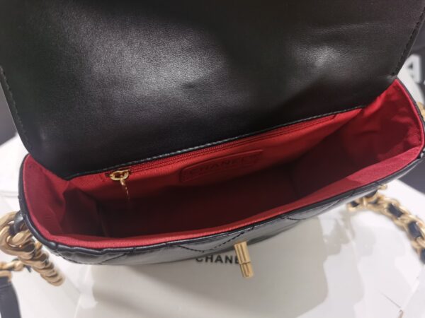 CHANEL MINI FLAP GOLD MENTAL BAG 17CM - Image 9