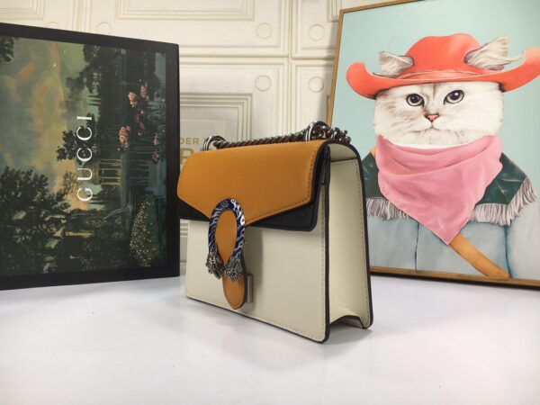 GUCCI WOMENS DIONYSUS GG SUPREME CHAIN BAG YELLOW - Image 8