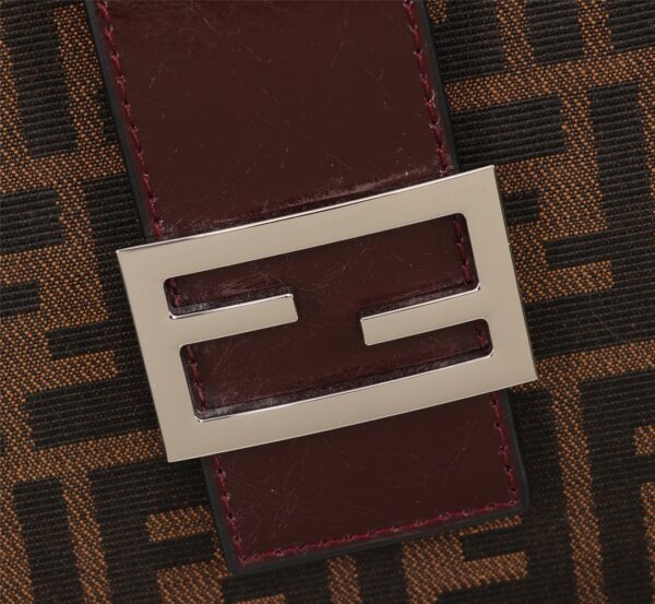 FENDI 1990S ZUCCA BORSA FF BROWN TOTE MARRONE 30CM - Image 5