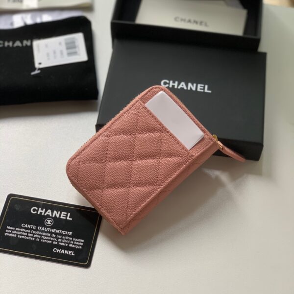 CHANEL ZIPPED COIN PURSE PINK AP1650 - Image 5
