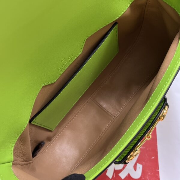 GUCCI HORSEBIT 1955 LIZARD MINI BAG PASTEL GREEN 20.5CM 675801 LUZ0G 3533 - Image 3