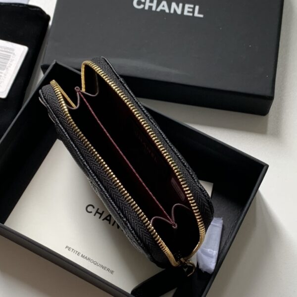 CHANEL ZIPPED COIN PURSE BLACK AP1650 - Image 3