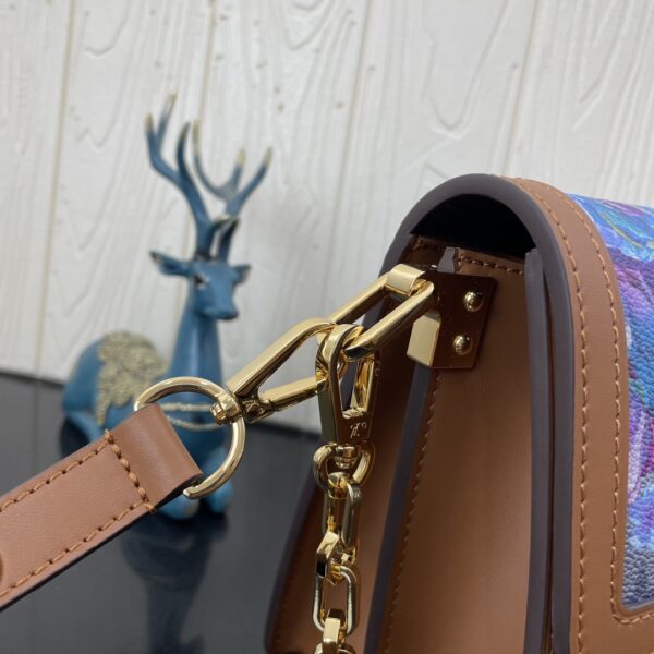 LOUIS VUITTON DAUPHINE MM BAG BLUE 21CM M21266 - Image 8