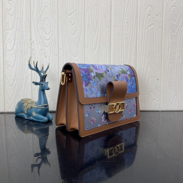 LOUIS VUITTON DAUPHINE MM BAG BLUE 21CM M21266 - Image 7