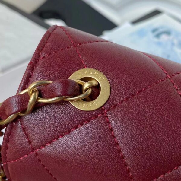 CHANEL CROSSBODY BAG RED 22CM AS2634 - Image 5