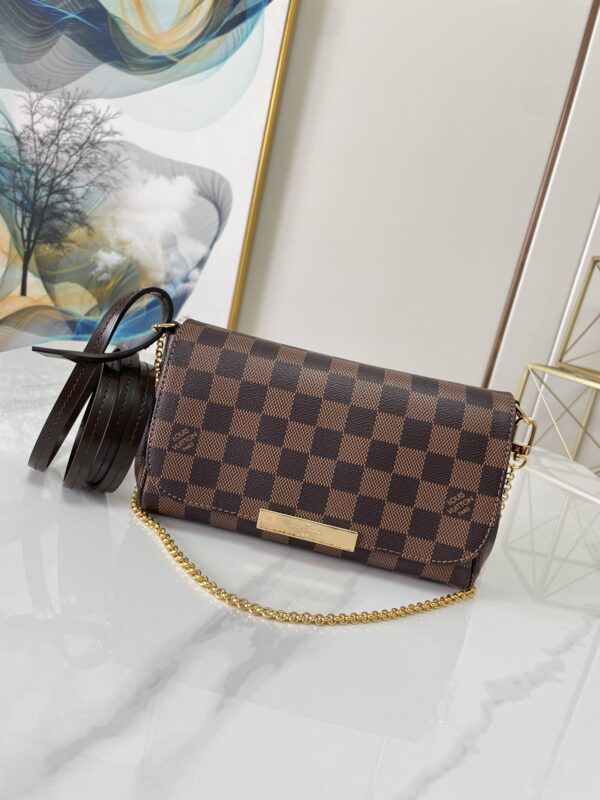 LOUIS VUITTON FÉLICIE POCHETTE DAMIER AZUR 21CM N41129 - Image 4
