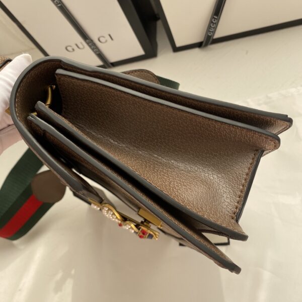 GUCCI QUEEN MARGARET GG SMALL TOP HANDLE BAG BROWN 25.5CM - Image 7