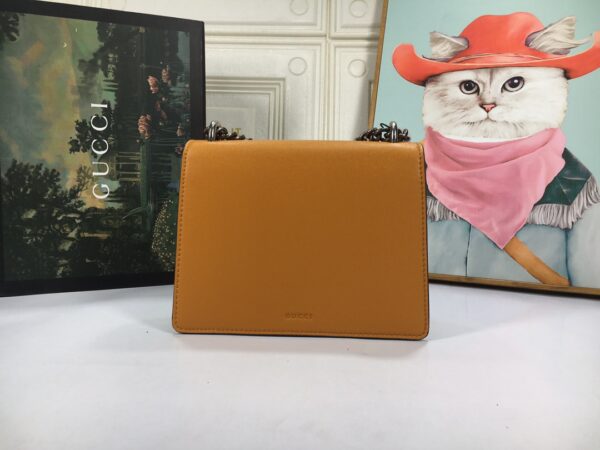 GUCCI WOMENS DIONYSUS GG SUPREME CHAIN BAG YELLOW - Image 9