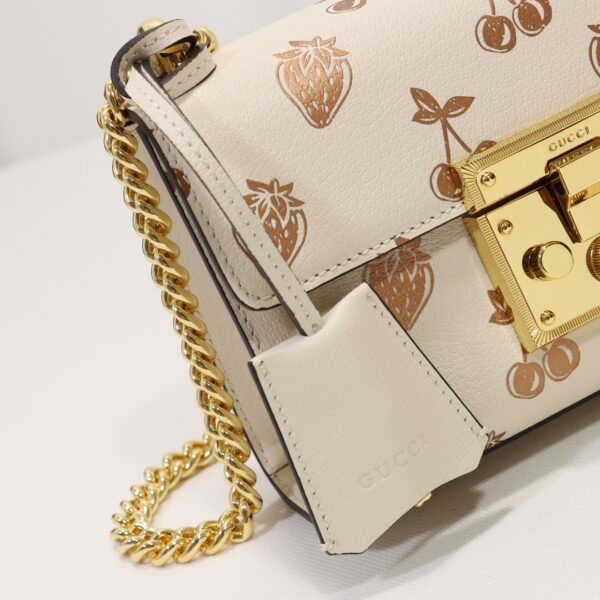 GUCCI PADLOCK SMALL BERRY SHOULDER BAG IN WHITE 20CM - Image 9