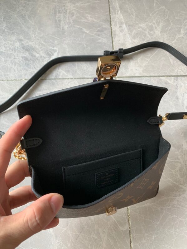 LOUIS VUITTON MONOGRAM PADLOCK ON STRAP 19CM BLACK M80559 - Image 6