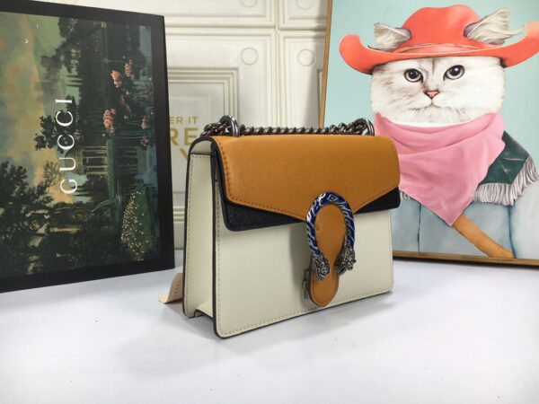 GUCCI WOMENS DIONYSUS GG SUPREME CHAIN BAG YELLOW - Image 7