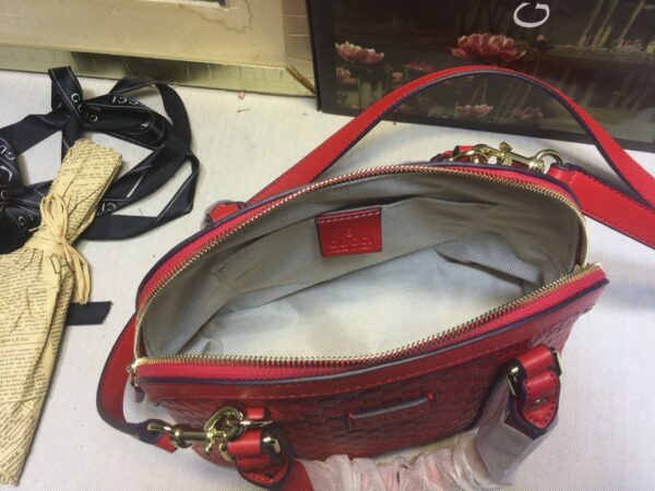 GUCCI GG DOME SATCHEL SHOULDER BAG RED 24CM 449654 BMJ1G 6420 - Image 7