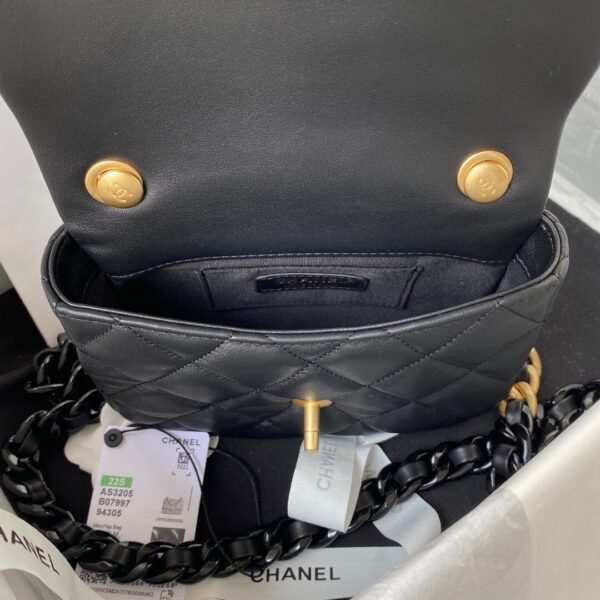 CHANEL MINI FLAP BAG BLACK AS3205 - Image 5