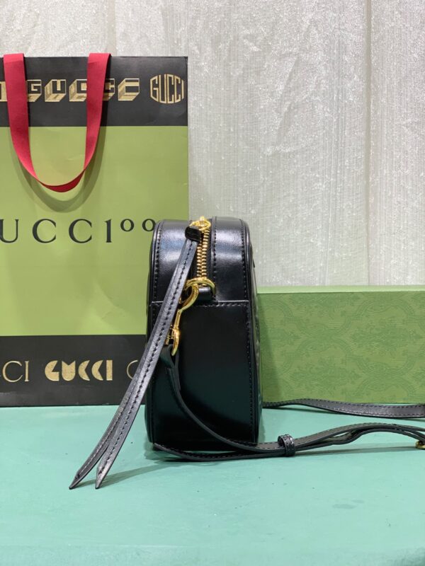 GUCCI GG MATELASSE LEATHER SMALL BAG BLACK 702234 UM8HG 1046 - Image 5