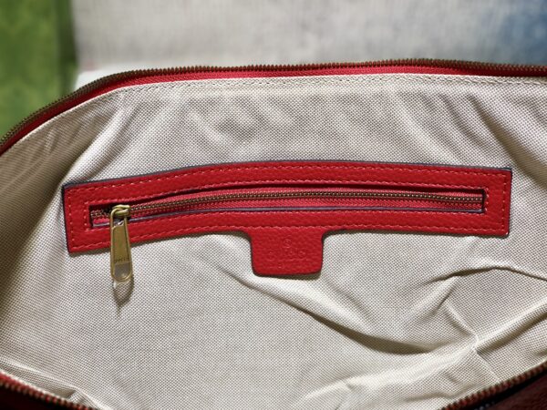GUCCI RED PRINT HALF-MOON HOBO BAG 47.5CM - Image 4