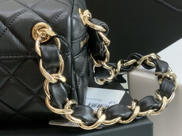 CHANEL SMALL VANITY BAG WITH STRAP 10CM BLACK AP2803 - Image 7