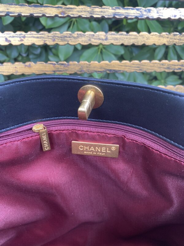 CHANEL 19 SHOPPING BAG GOLD-SILVER TONE RUTHENIUM FINISH METAL BLACK AS3519 B04852 94305 - Image 3