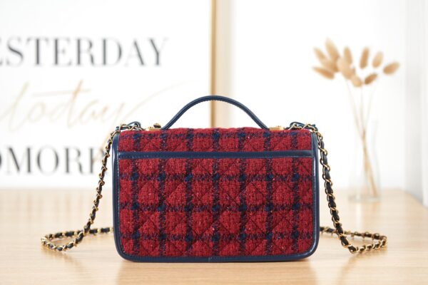 CHANEL SMALL FLAP BAG WITH TOP HANDLE 25CM AS3653 B09405 NK305 - Image 6