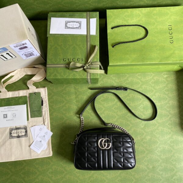 GUCCI Marmont small shoulder bag 447632 UM8BN 1000 - Image 6